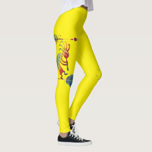 Indianerin Kokopelli mit zwei Federn 1 Leggings