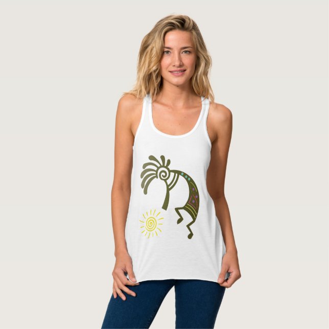 Indianerin Kokopelli Tank Top (Vorderseite Vollansicht)