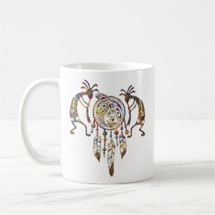 Indianerin Kokopelli Whale Dreamcatcher 2 Kaffeetasse