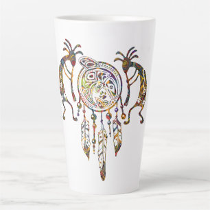 Indianerin Kokopelli Whale Dreamcatcher 2 Milchtasse