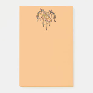 Indianerin Kokopelli Whale Dreamcatcher 2 Post-it Klebezettel