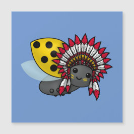 Indianerin Ladybug Magnetkarte