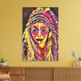 Indianerin Leinwanddruck