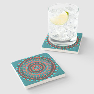 Indianerin Mandala Steinuntersetzer