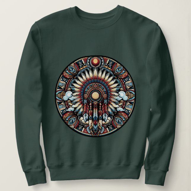 Indianerin Mandala Sweatshirt (Design vorne)