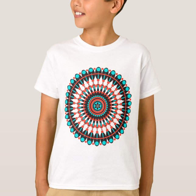 Indianerin Mandala T-Shirt (Vorderseite)
