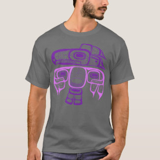 Indianerischer Stil Art Tlingit Donvogelpurp T-Shirt