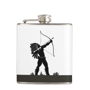 Indianerischer Vinyl Wrapped Flask Flachmann