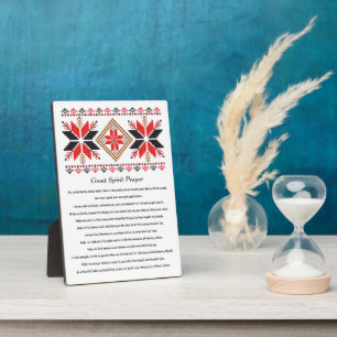 Indianerisches Great Spirit Gebet Fotoplatte