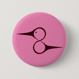 Indianerisches Hummingvogel-Symbol Button