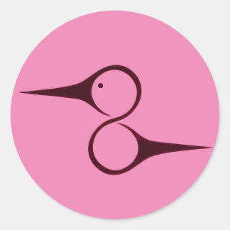 Indianerisches Hummingvogel-Symbol Runder Aufkleber