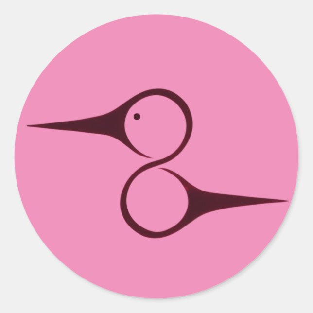 Indianerisches Hummingvogel-Symbol Runder Aufkleber (Vorderseite)