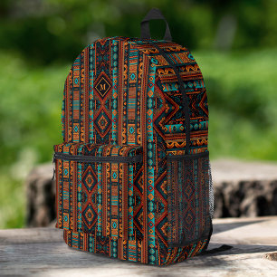 Indianerisches Muster Boho Culture Abstrakt Arts Bedruckter Rucksack