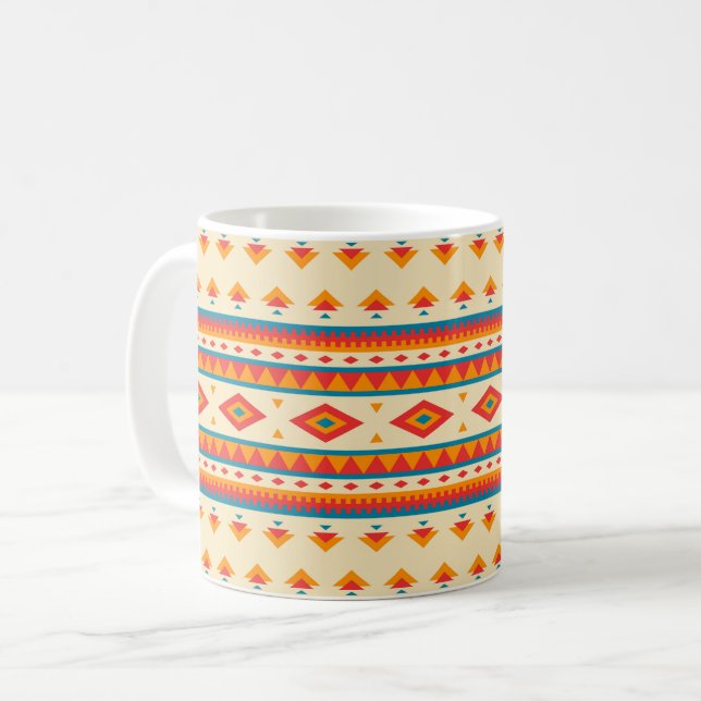 Indianerisches Muster Kaffeetasse (Vorderseite Links)
