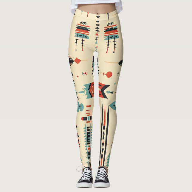 Indianerisches Muster Leggings (Vorderseite)