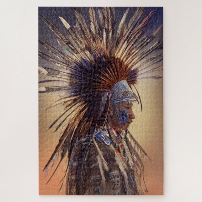 Indianerisches Ojibwe-Puzzle Puzzle (Vertikal)