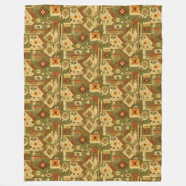 Indianerisches Stammesgewebe I + Ihre Ideen Fleecedecke (Vorderseite)