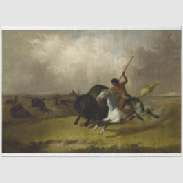 Indianerjagd Buffalo Decoupage Seidenpapier