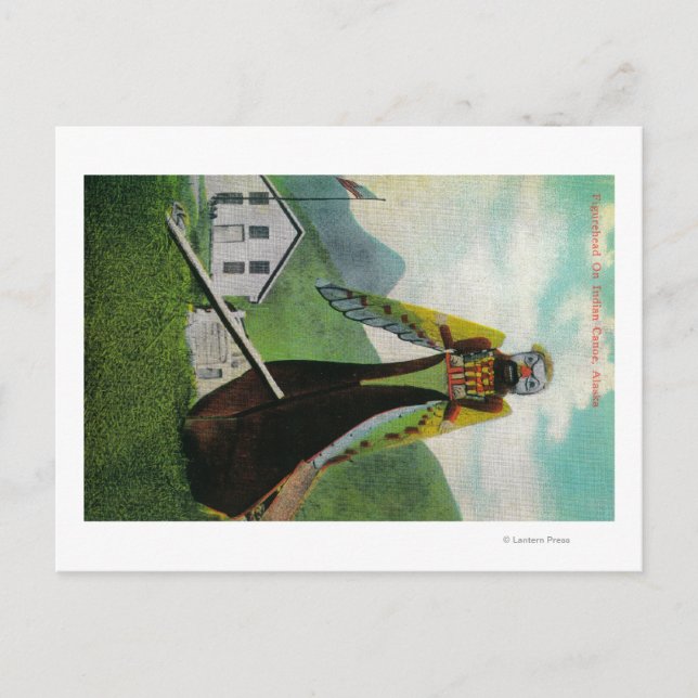 Indianerkanone mit Figurehead in AlaskaStaat Postkarte (Vorderseite)