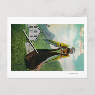 Indianerkanone mit Figurehead in AlaskaStaat Postkarte