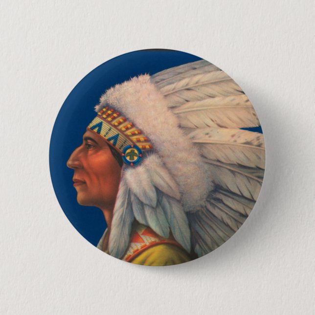 Indianerkopf Button (Vorderseite)