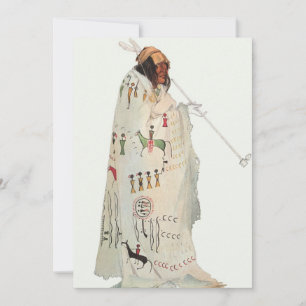 Indianerkrieger mit Pfeife Porträt von Karl Bodmer