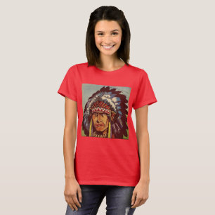 Indianerkriegerhäuptling Kopfschmuck T-Shirt