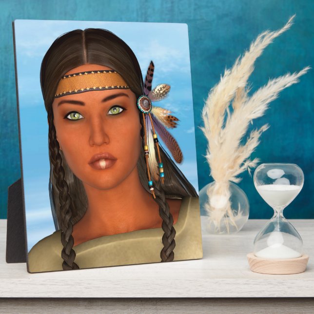 Indianermädchen Fotoplatte (Seite)