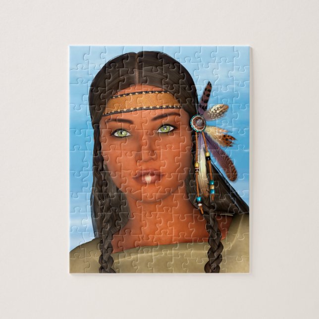 Indianermädchen Puzzle (Vertikal)