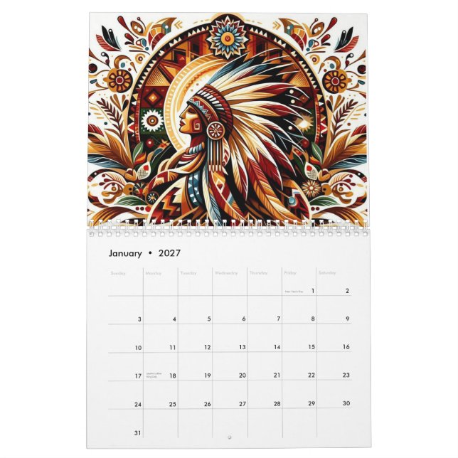 Indianermann Kalender (Jan 2027)