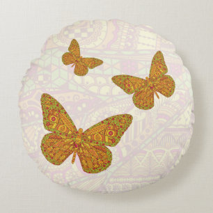 Indianermonarch Round Pillow Rundes Kissen
