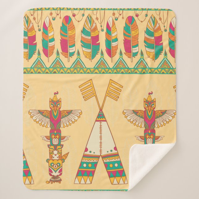 Indianerornamensches, nahtloses Zierpat Sherpadecke (Vorderseite)