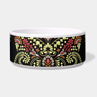 Indianerpaisley, geometrischer schwarzer Hintergru Napf