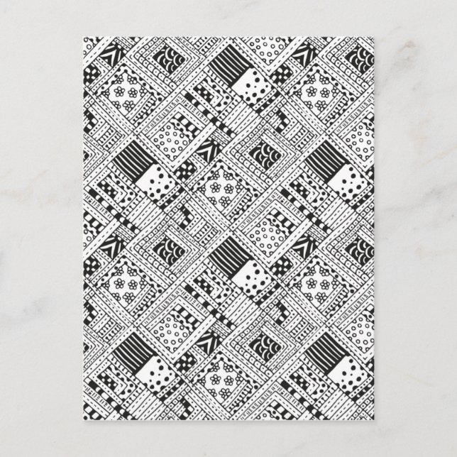 Indianerpattern Doodle Postkarte (Vorderseite)