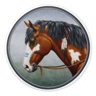 Indianerpferd Keramikknauf