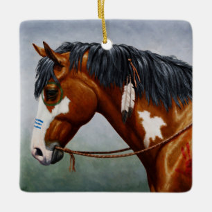 Indianerpferd Keramikornament