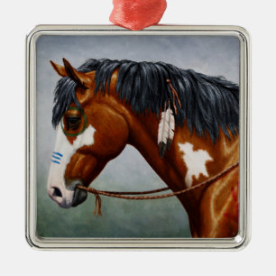 Indianerpferd Ornament Aus Metall