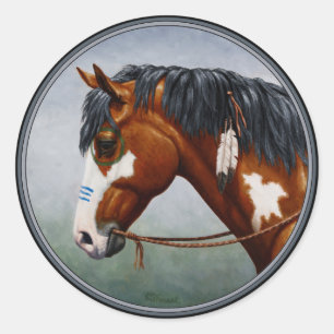 Indianerpferd Runder Aufkleber