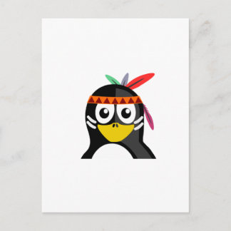 Indianerpinguin Postkarte