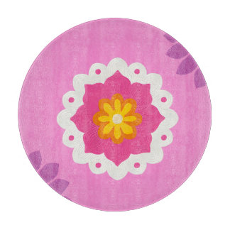 Indianerpinke und lila Mandala Schneidebrett
