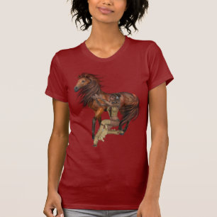 Indianerprinzessin und Pferd-Shirt T-Shirt