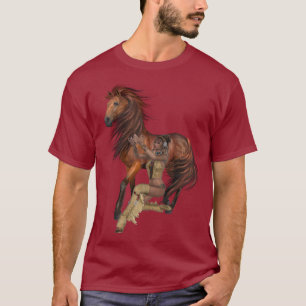 Indianerprinzessin und Pferd-Shirt T-Shirt