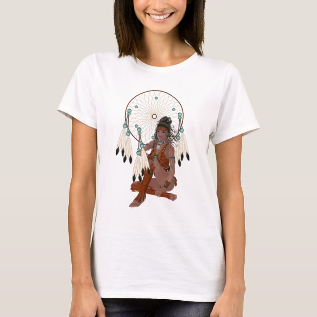 Indianerprinzessin und Pferd-Shirt T-Shirt (Vorderseite)