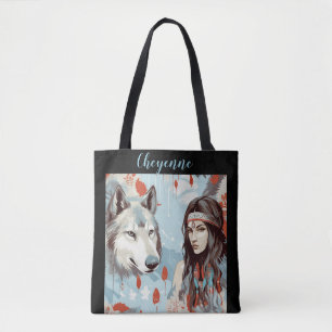 Indianerprinzessin und Wolf