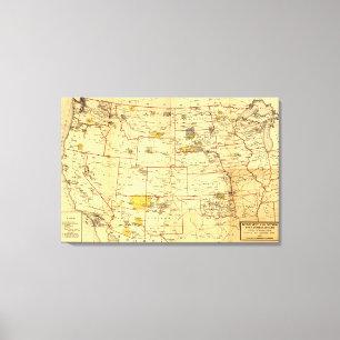 Indianerreservate westlich von dem Mississippi Leinwanddruck