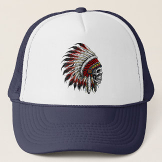 Indianerschädel-Truckerhut Truckerkappe