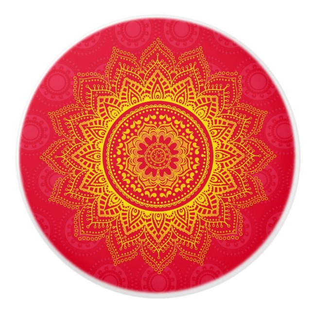 Indianerschmuck Keramikknauf (Vorderseite)