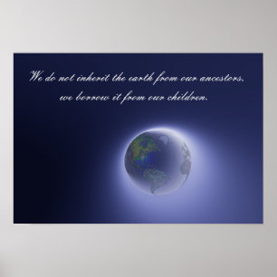 Indianersprichwort Poster