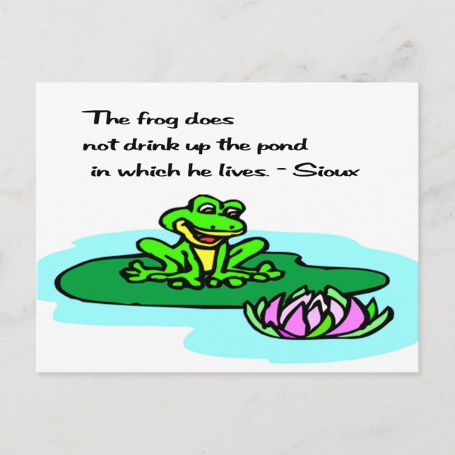 Indianersprichwort Postkarte (Vorderseite)