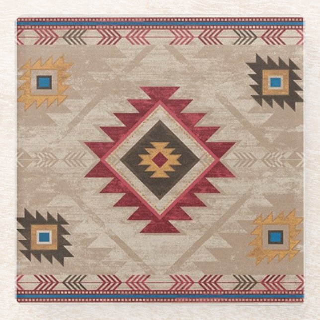 Indianerstamm Glasuntersetzer (Vorderseite)